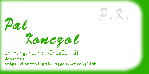pal konczol business card